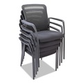 Labor Day Sale! Save $30 off $199! | Alera ALEEL4314 26 in. x 25.6 in. x 36.2 in. Guest-Stacking Mesh Chair - Black image number 6