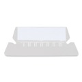 Office Jansan | Universal UNV42215EE 2.25 in. Wide 1/5-Cut Tabs Hanging File Folder Plastic Index Tabs - Clear (25/Pack) image number 1