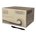Food Service | Boardwalk BWKKNIFEBLPP Mediumweight Polypropylene Plastic Knife Cutlery - Black (1000/Carton) image number 0