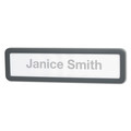  | Universal UNV08223 Recycled 9 in. x 2-1/2 in. Cubicle Nameplate with Rounded Corners - Charcoal image number 1