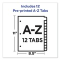 Office Jansan | Avery 11330 11 in. x 8.5 in. 12-Tab A to Z Durable Preprinted Plastic Tab Dividers - Assorted (1-Set) image number 4