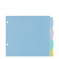 Office Jansan | Avery 16170 Write and Erase Big Tab 11 in. x 8.5 in. 5-Tab 3-Hole Punched Durable Plastic Dividers - Assorted (1-Set) image number 4