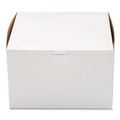 Food Trays, Containers, and Lids | SCT SCH 0941 8 in. x 8 in. x 4 in. Bakery Boxes - White (250/Carton) image number 2