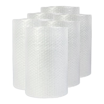 Universal 12 in. x 30 ft. 0.5 in. Thick Bubble Packaging Perforated Every 12 in. - Clear (6/Carton)