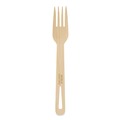Cutlery | World Centric FO-BB-R Medium Heavyweight Paper Fork Bamboo Cutlery - Natural (24/Pack) image number 1