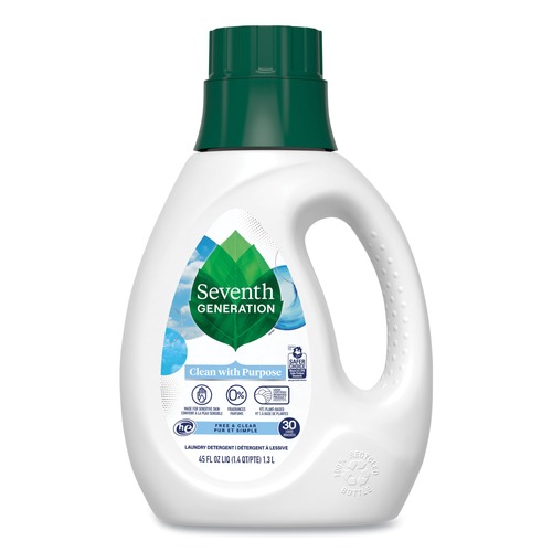Office Jansan | Seventh Generation 10732913450661 45 oz. Bottle Natural Liquid Laundry Detergent - Fragrance Free image number 0