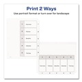 Office Jansan | Avery 11130 Ready Index 11 in. x 8.5 in. 5-Tab 1 to 5 Customizable TOC Dividers - White and Black (1-Set) image number 3