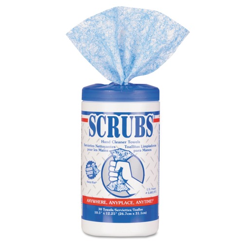 Paper Towels and Napkins | SCRUBS 42230 10 in. x 12 in. Hand Cleaner Towels - Blue/White image number 0