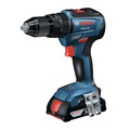 Combo Kits | Bosch GXL18V-240B22 18V Brushless Li-Ion 1/2 in. Cordless Hammer Drill Driver and 1/4 in. and 1/2 in. 2-in-1 Bit/Socket Impact Driver Combo Kit with 2 Batteries (2 Ah) image number 1