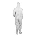 Bib Overalls | Ansell KCC 44335 A40 Elastic-Cuff Ankle Hood And Boot Coveralls - 2X-Large,White (25/Carton) image number 2