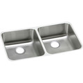 Kitchen Sinks | Elkay ELUHAD311845 Lustertone Undermount 30-3/4 in. x 18-1/2 in. Equal Double Bowl ADA Sink (Stainless Steel) image number 0