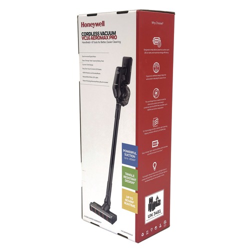 Vacuums | Honeywell HVC16AMPSG01US Aeromax Pro VC16 8.5 in. Cleaning Path Cordless Vacuum - Dark Silver image number 0