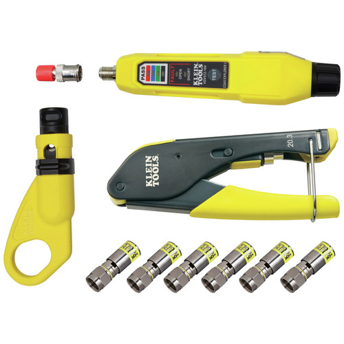 Detection Tools | Klein Tools VDV002-818 Coax Push-On Connector Installation and Test Kit image number 0