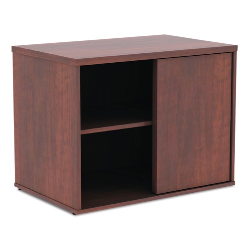  | Alera ALELS593020MC Open Office 29-1/2 in. x 19-1/8 in. x 22-7/8 in. Low Storage Cabinet Credenza - Cherry image number 0