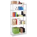 Tool Storage Accessories | Alera ALESW853614SR Residential Wire Shelving Five-Shelf 36w x 14d x 72h Silver image number 1