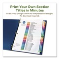Office Jansan | Avery 11084 Ready Index 11 in. x 8.5 in. 31-Tab 1 to 31 Customizable Table of Contents Dividers with Multicolor Tabs - White (1-Set) image number 5
