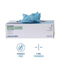 Disposable Gloves | Boardwalk 382SBXA 5 mil. Disposable Examination Nitrile Gloves - Small Blue (100/Box) image number 4