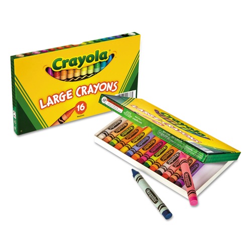 Bulk Savings Pricing 2 | Crayola 520336 Lift Lid Box Large Crayons (16/Box) image number 0