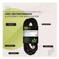 Office Electronics & Batteries | GoGreen Power GG-13850BK 50 ft. 15 Amps 14 AWG Lighted End Heavy-Duty Extension Cord - Black image number 3