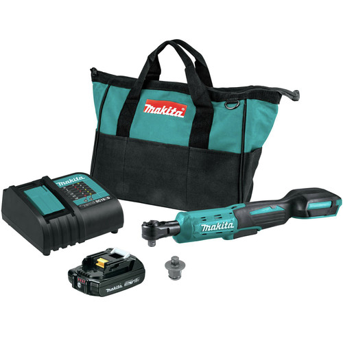 Cordless Ratchets | Makita XRW01SR1 18V LXT Variable Speed Lithium-Ion 3/8 in. / 1/4 in. Cordless Square Drive Ratchet Kit (2 Ah) image number 0