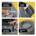 Trash & Waste Bins | Rubbermaid Commercial FG262000YEL 20 gal. Vented Round Plastic Brute Container - Yellow image number 10