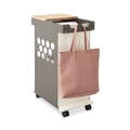 Office Jansan | Safco 5209WH 3 Shelves 1 Drawer Metal Mini Rolling 200 lbs. Capacity 29.75 in. x 15.75 in. x 16.5 in. Storage Cart - White image number 2