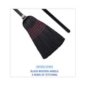 Brooms | Boardwalk BWK930BP Flag Tipped Poly Bristle 57 in. - 58-1/2 in. Lobby Brooms - Black (1 Dozen) image number 3
