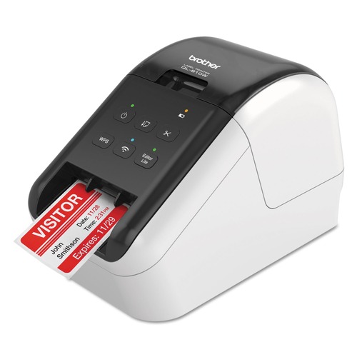 Bulk Savings Pricing 2 | Brother QL810W QL-810W 5 in. x 9.38 in. x 6 110 in. Labels/min Print Speed Ultra-Fast Label Printer with Wireless Networking image number 0
