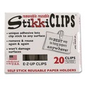 Office Jansan | Advantus 01220 40 Sheet Capacity Adhesive Back StikkiCLIPS - White (20/Pack) image number 0