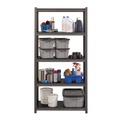 Office Filing Cabinets & Shelves | Alera 26113 36 in. x 18 in. x 72 in. 5-Shelf Steel Shelving Unit with Laminate Shelves - Black/Gun Metal Gray image number 7