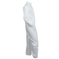 Bib Overalls | Ansell KCC44312 A40 Coveralls with Zipper Front and Elastic Wrists and Ankles - Medium/White (25/Carton) image number 3