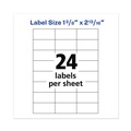  | Avery 05363 1-3/8 in. x 2-13/16 in. Address Labels for Copiers - White (24-Piece/Sheet, 100 Sheets/Box) image number 6