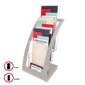 Deflecto 693645 6.75 in. x 6.94 in. x 13.31 in. 3-Tier Leaflet Size Literature Holder - Silver image number 4