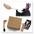 Office Jansan | Officemate OIC96690 1 in. and 3 in. Cores Recycled 2-in-1 Heavy Duty Plastic Tape Dispenser - Black image number 3