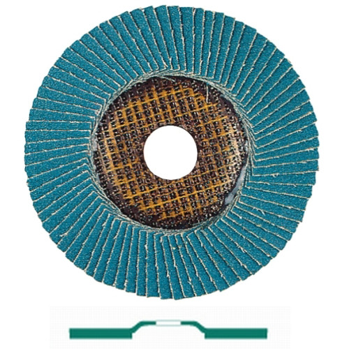 Grinding, Sanding, Polishing Accessories | Metabo 626085000-10 7 in. ZA60 Type 27 Zirconia Alumina Trimmable Flap Discs (10-Pack) image number 0