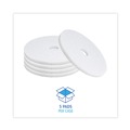 Just Launched | Boardwalk BWK4019WHI 19 in. Diameter Polishing Floor Pads - White (5/Carton) image number 3