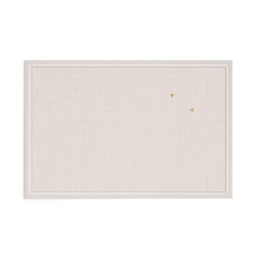 Office & Office Supplies | U Brands 2074U00-01 30 in. x 20 in. Linen Bulletin Board with Decor Frame - Tan Surface, White Wood Frame image number 0