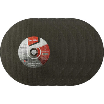 GRINDING SANDING POLISHING ACCESSORIES | Makita E-12809-5 5-Piece 14 in. x 5/32 in. x 1 in. Abrasive Cut‑Off Wheels Set