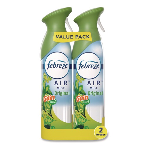 Odor Control | Febreze 80816822 AIR, Gain Original, 8.8 oz Aerosol Spray, 2/Pack, 3 Packs/Carton image number 0