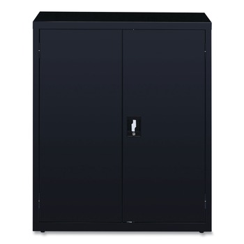 Alera 25764 36 in. x 18 in. x 42 in. 3 Shelves Economy Assembled Storage Cabinets - Black