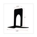 Office Jansan | Universal UNV54051 4-3/4 in. x 5-1/4 in. x 5 in. Heavy Gauge Steel Standard Economy Bookends - Black (1 Pair) image number 4