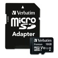 Office Electronics & Batteries | Verbatim 44082 16GB Premium microSDHC Memory Card with Adapter image number 0