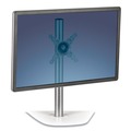 Office Furniture & Lighting | Fellowes Mfg Co. 8042801 180 Degree Rotation 180 Degree Pan Lotus Single Monitor Arm Kit for 26 in. Monitors Supports 17 lbs. - Silver image number 1