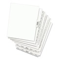 Office Jansan | Avery 11372 11 in. x 8.5 in. 26-Tab Preprinted Legal Exhibit Side 26 to 50 Tab Index Dividers - White (1-Set) image number 2