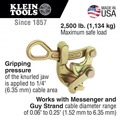 Wire & Conduit Tools | Klein Tools 1604-10 Klein Havens Cable Grip 0.25 in. Capacity image number 1