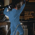 Bib Overalls | Ansell KCC 58516 A20 Breathable Particle Protection Coveralls - 3X-Large/Blue (20/Carton) image number 5
