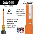 Screwdrivers | Klein Tools 662-4-INS 4 in. Shank Insulated #2 Square Screwdriver image number 1