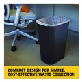 Trash Cans | Rubbermaid Commercial FG295700BLA 10.25-Gallon Rectangular Deskside Wastebasket - Black image number 4