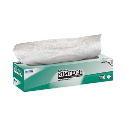 Cleaning & Janitorial Supplies | Kimtech 34256 Kimwipes 14.7 in. x 16.6 in. Delicate Task Wipers - Unscented, White (2100/Carton) image number 0