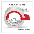 Office Jansan | Universal UNV31102 3 in. Core 1.88 in. x 54.6 yds. Heavy-Duty Acrylic Box Sealing Tape with Dispenser - Clear (2/Pack) image number 3